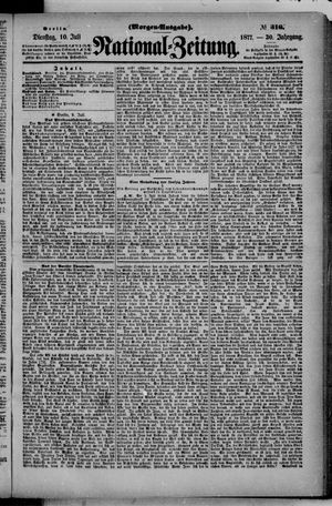 Nationalzeitung vom 10.07.1877
