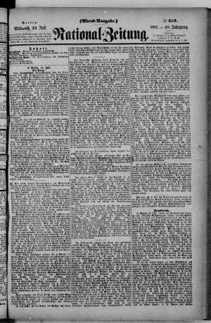 Nationalzeitung on Jul 25, 1877