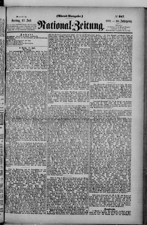 Nationalzeitung on Jul 27, 1877