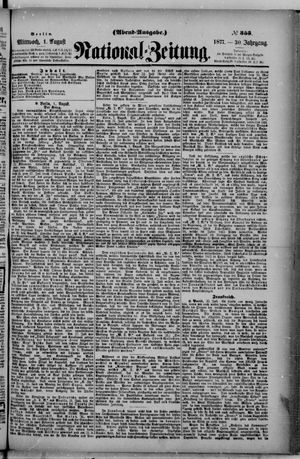 Nationalzeitung vom 01.08.1877