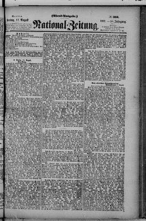 Nationalzeitung vom 17.08.1877
