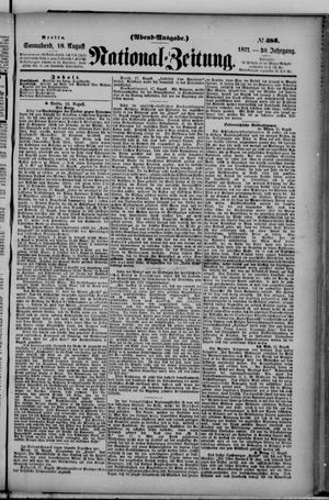Nationalzeitung on Aug 18, 1877