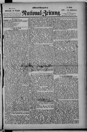 Nationalzeitung on Aug 22, 1877