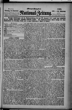 Nationalzeitung on Sep 16, 1877