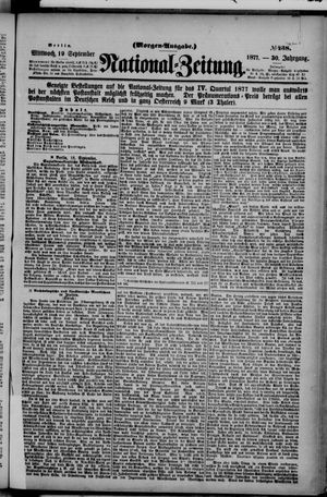 Nationalzeitung vom 19.09.1877