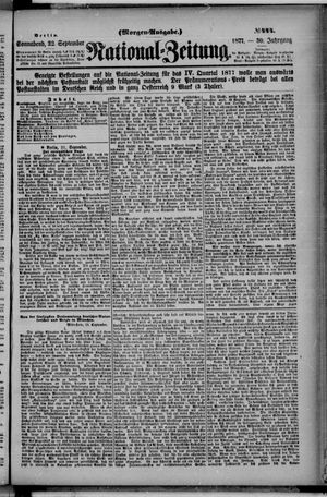 Nationalzeitung on Sep 22, 1877
