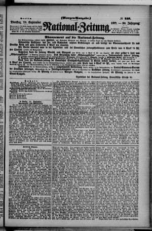 Nationalzeitung vom 25.09.1877