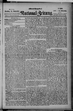 Nationalzeitung vom 25.09.1877