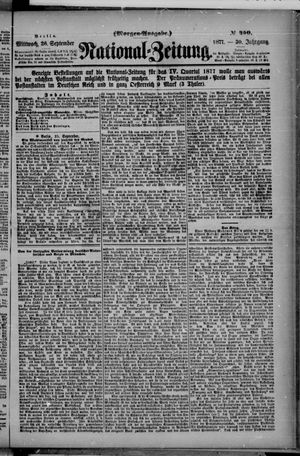 Nationalzeitung vom 26.09.1877