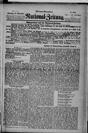 Nationalzeitung vom 30.09.1877