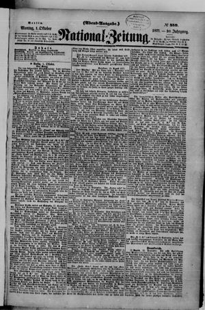 Nationalzeitung vom 01.10.1877