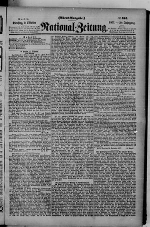 Nationalzeitung vom 02.10.1877