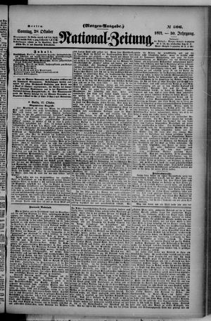 Nationalzeitung vom 28.10.1877