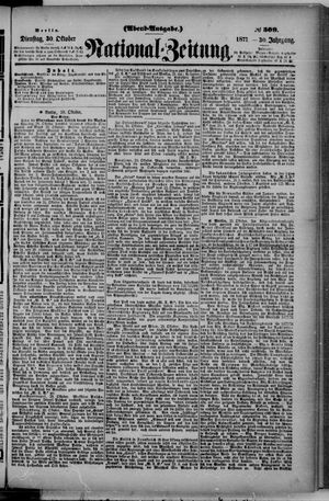 Nationalzeitung vom 30.10.1877