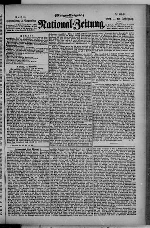 Nationalzeitung vom 03.11.1877