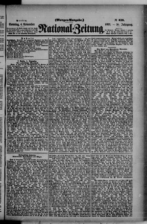 Nationalzeitung on Nov 4, 1877
