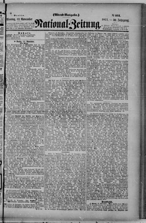 Nationalzeitung vom 12.11.1877