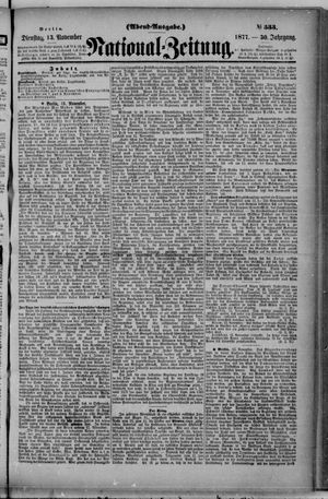 Nationalzeitung on Nov 13, 1877