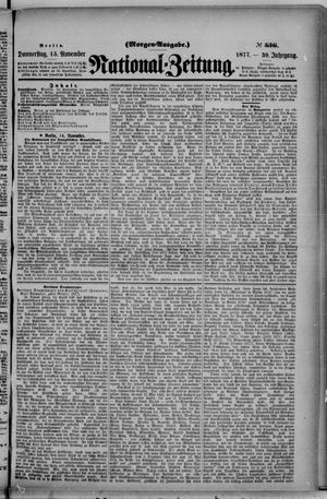 Nationalzeitung vom 15.11.1877