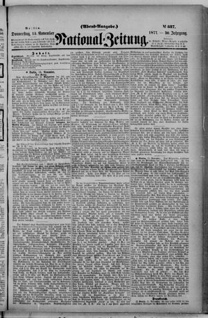 Nationalzeitung vom 15.11.1877
