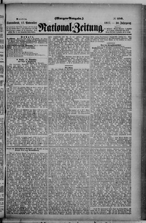 Nationalzeitung vom 17.11.1877