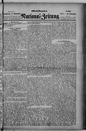 Nationalzeitung on Nov 17, 1877