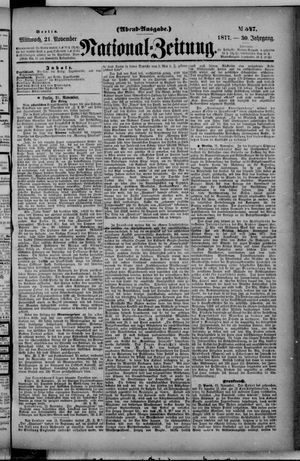 Nationalzeitung vom 21.11.1877