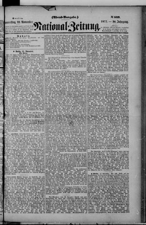 Nationalzeitung vom 22.11.1877
