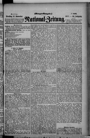 Nationalzeitung on Nov 27, 1877