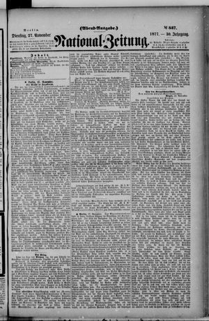 Nationalzeitung vom 27.11.1877