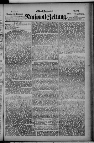 Nationalzeitung vom 10.12.1877