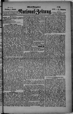 Nationalzeitung vom 08.01.1878