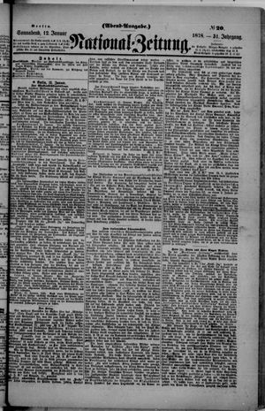 Nationalzeitung vom 12.01.1878