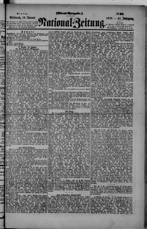 Nationalzeitung vom 16.01.1878