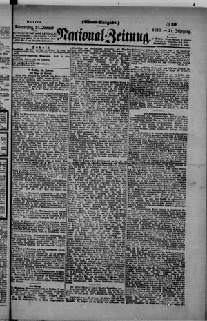 Nationalzeitung on Jan 24, 1878