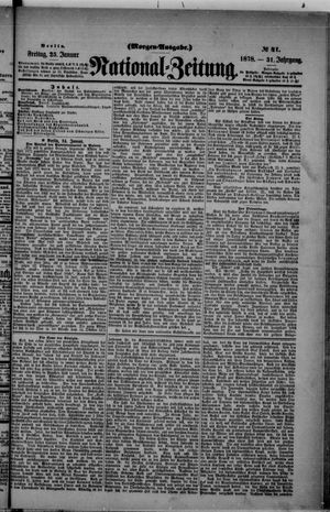 Nationalzeitung vom 25.01.1878