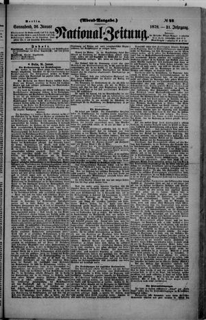 Nationalzeitung vom 26.01.1878