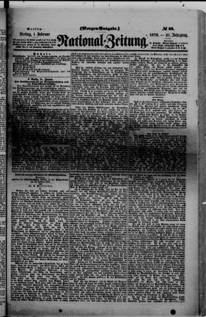 Nationalzeitung on Feb 1, 1878