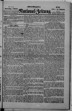 Nationalzeitung vom 07.02.1878