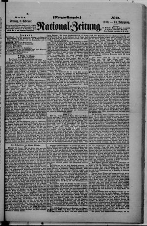Nationalzeitung vom 08.02.1878