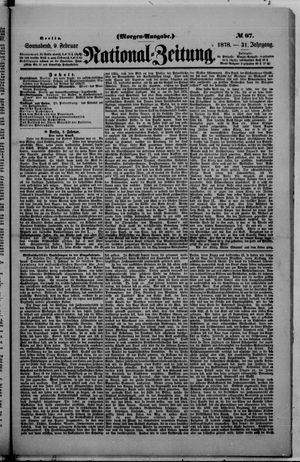 Nationalzeitung on Feb 9, 1878