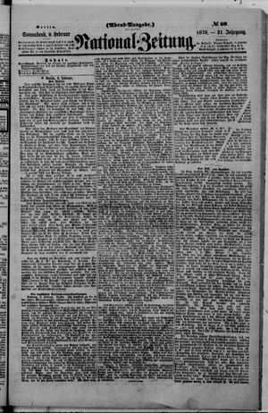 Nationalzeitung vom 09.02.1878