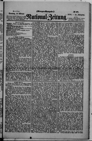 Nationalzeitung on Feb 10, 1878