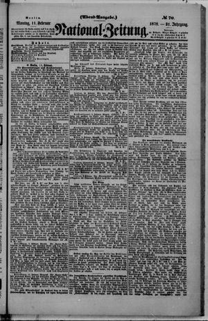 Nationalzeitung on Feb 11, 1878