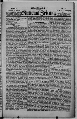 Nationalzeitung vom 12.02.1878