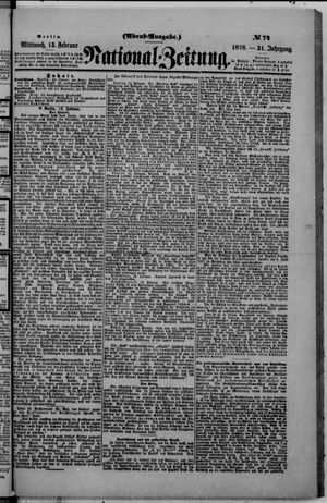 Nationalzeitung vom 13.02.1878