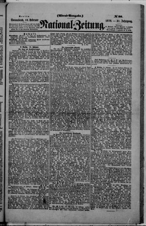 Nationalzeitung vom 16.02.1878