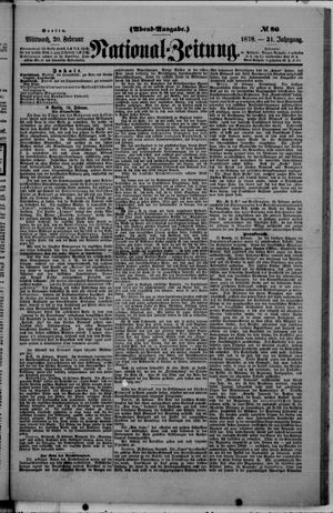 Nationalzeitung on Feb 20, 1878