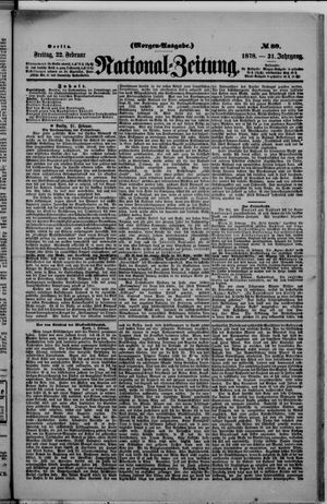 Nationalzeitung vom 22.02.1878