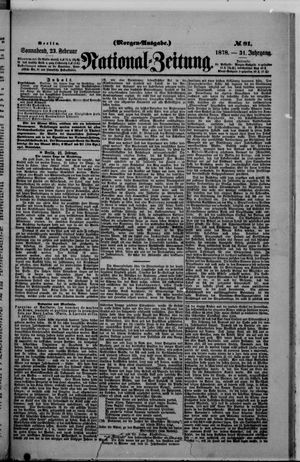 Nationalzeitung on Feb 23, 1878